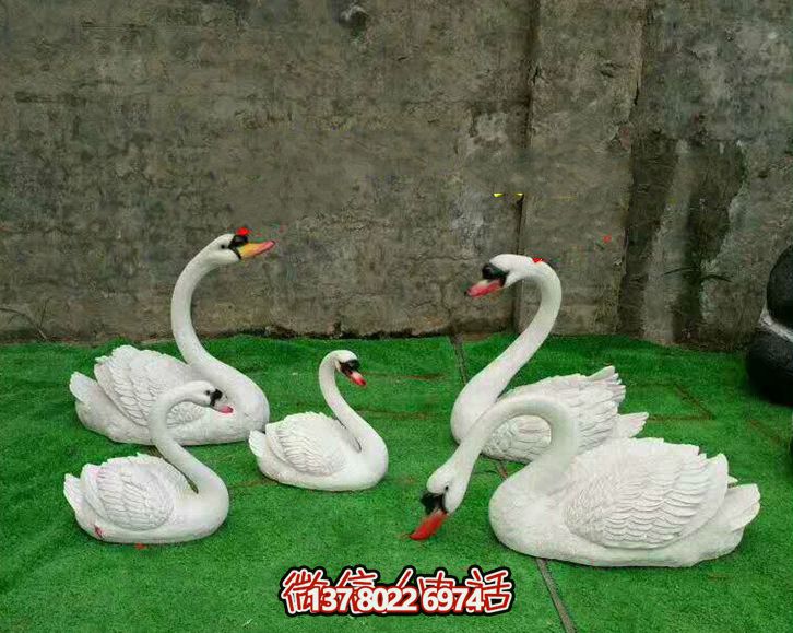 雕塑仿真天鵝，裝飾庭院、酒店、別墅等空間