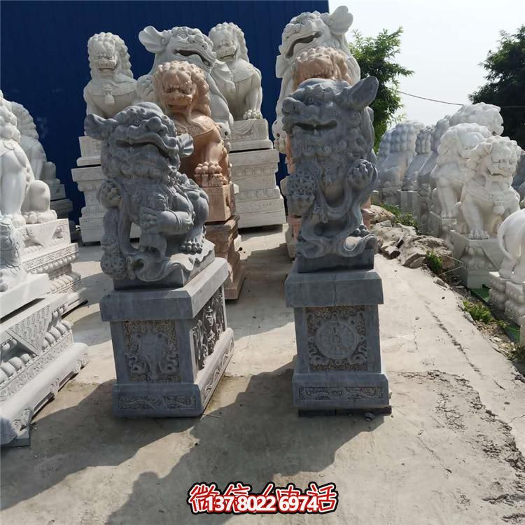 精美獅子大理石石雕，為庭院、公司、門(mén)口添彩