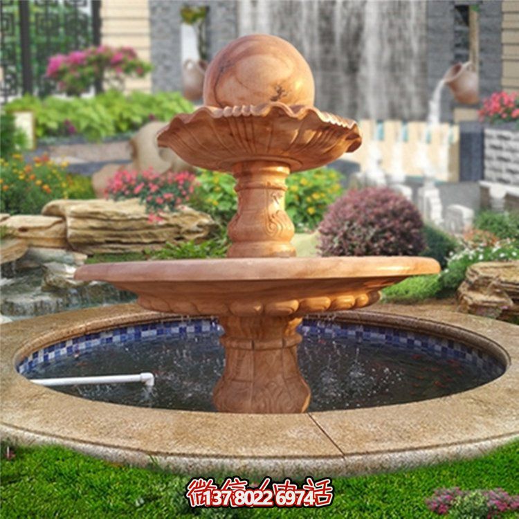 歐式紅色風(fēng)水球裝飾，營造美麗晚霞氣息