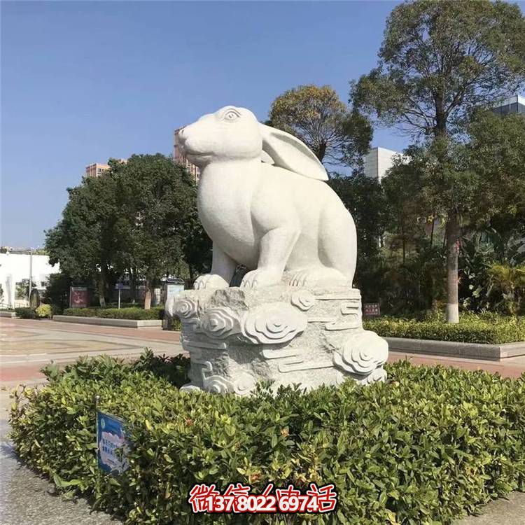 精美十二生肖大理石石雕，高端戶外園林裝飾
