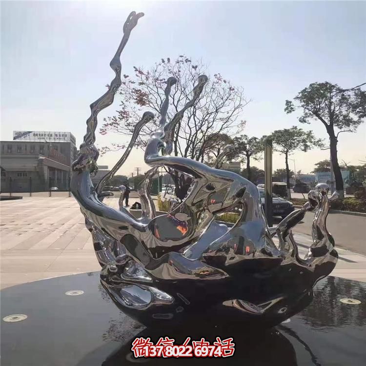 創意不銹鋼浪花雕塑，美化你的戶外廣場