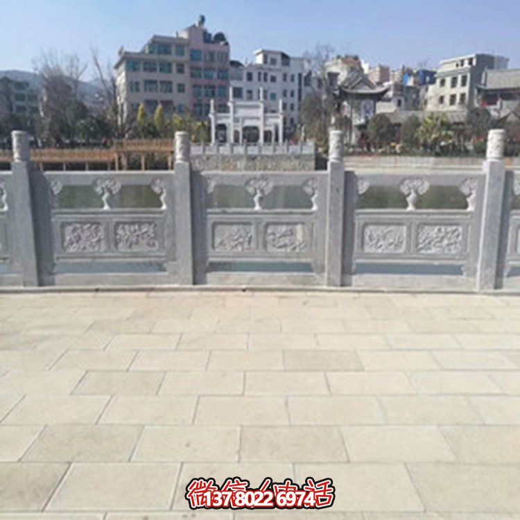 精美大理石雕塑欄桿，裝點(diǎn)戶外園林景觀