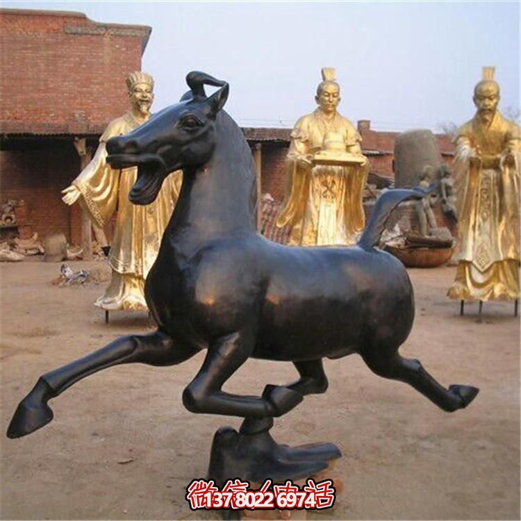 玻璃鋼仿銅戶外城市街道動(dòng)物景觀馬雕塑