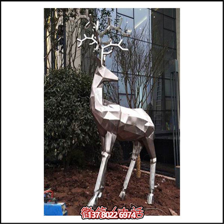 定制不銹鋼戶外動物雕塑，為園林景觀增色