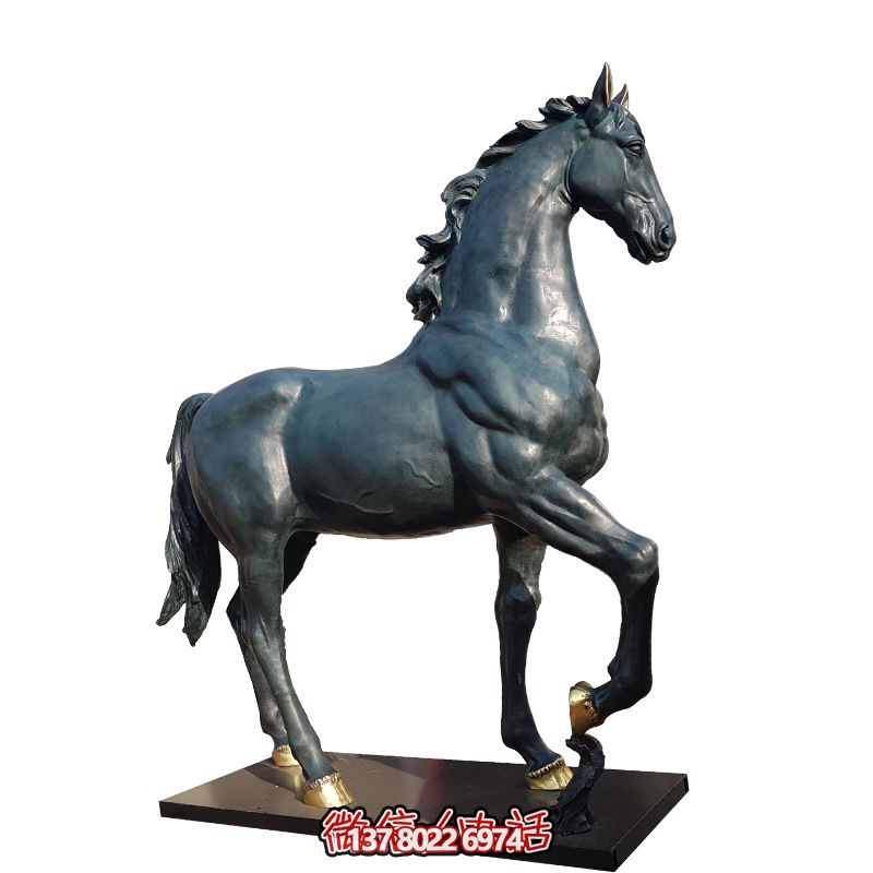 玻璃鋼馬雕塑，大型仿真動物裝置，裝飾景區、廣場