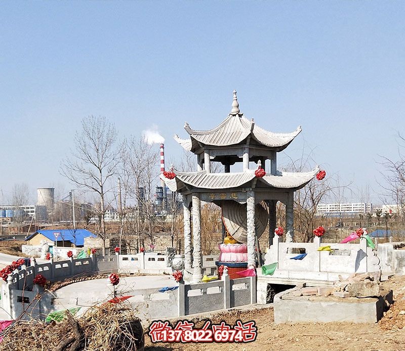 寺院戶(hù)外仿古建筑涼亭雕塑