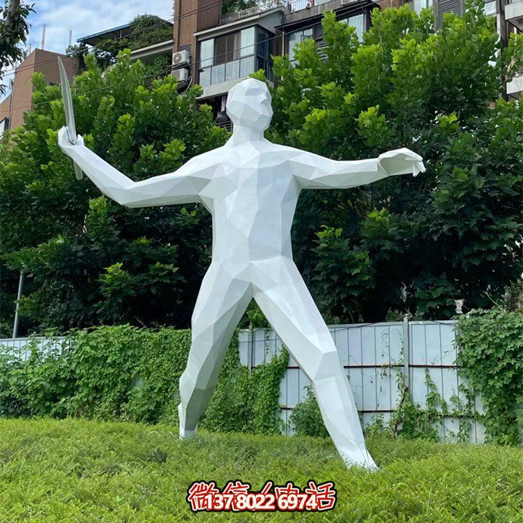 擲標槍，玻璃鋼抽象運動人物