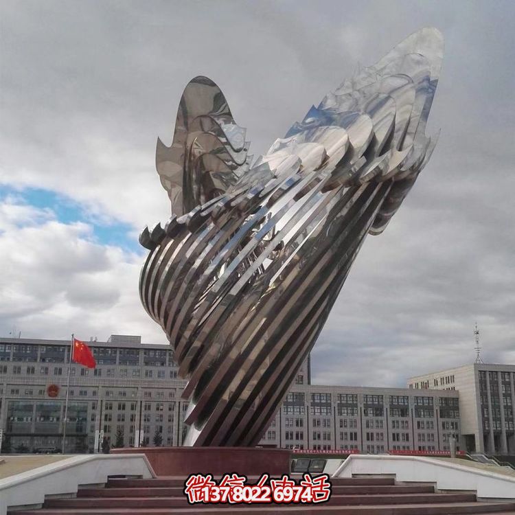 廣場(chǎng)大型不銹鋼抽象創(chuàng)意園林景觀雕塑